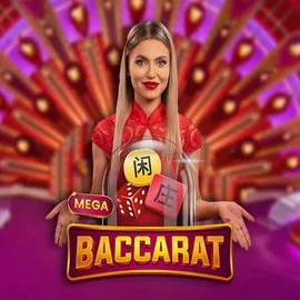 Mega Baccarat online game logo by Pragmatic Play on betpointcasino.ca